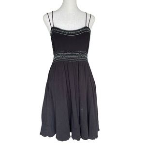 Anthropologie Maeve Black Gauze Summer Dress